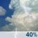 Sunday: A chance of showers and thunderstorms after 11am. Partly sunny, with a high near 69. South southwest wind 1 to 5 mph. Chance of precipitation is 40%. New rainfall amounts less than a tenth of an inch possible. Sunday: Chance Showers And Thunderstorms